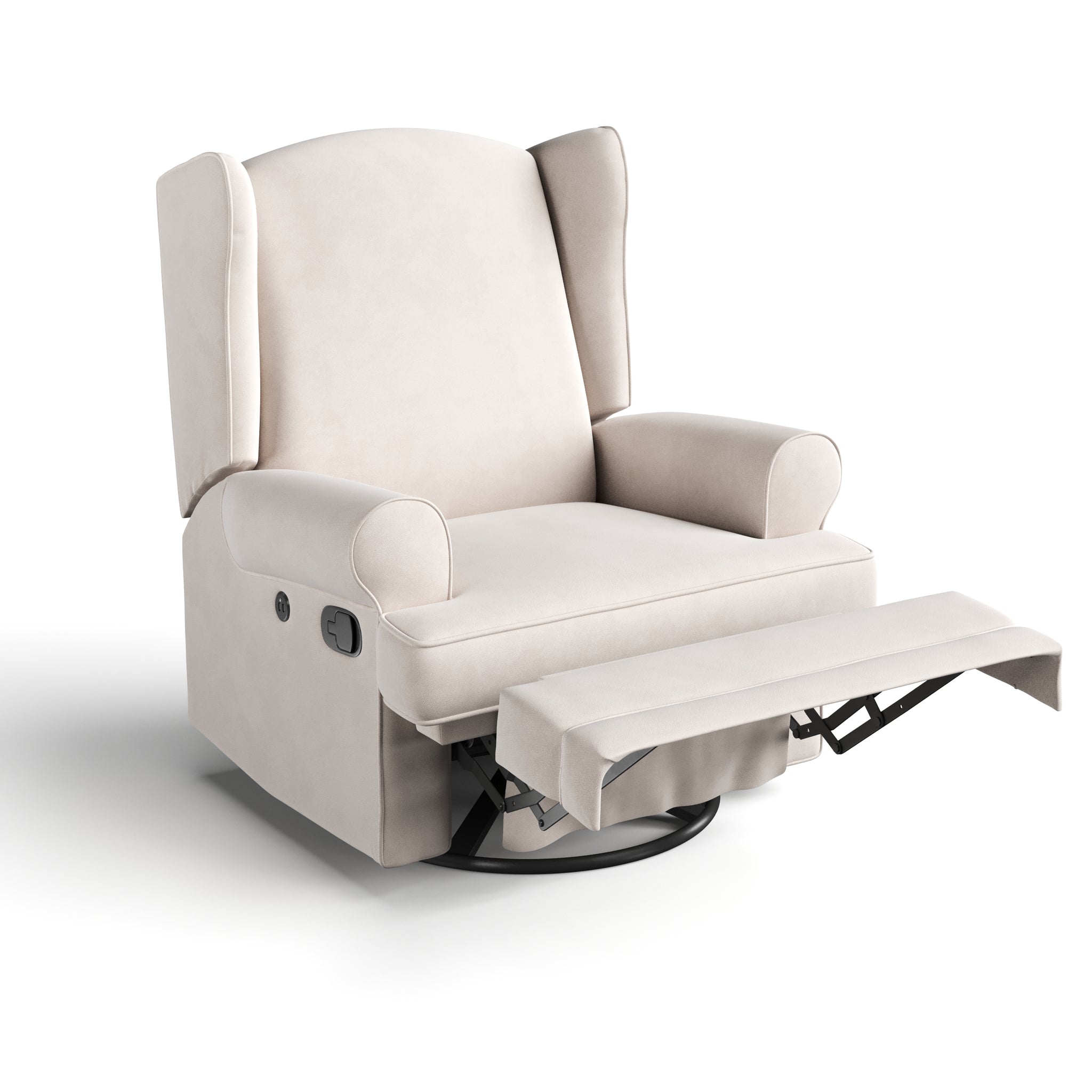 ivory reclining glider angled 