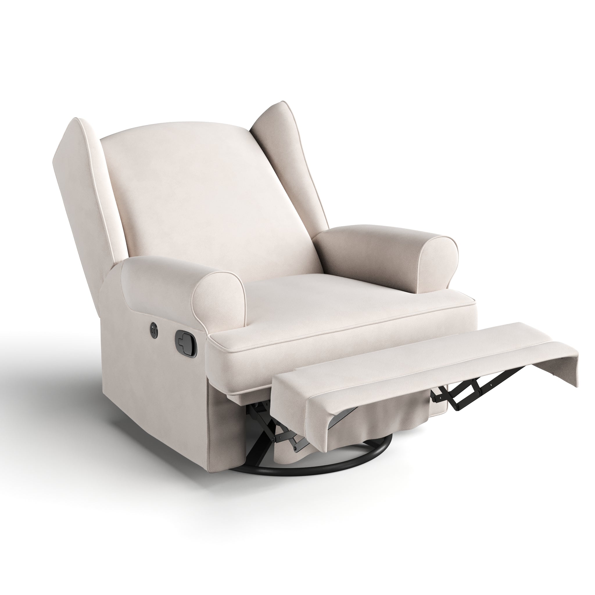 ivory reclining glider reclined angled 