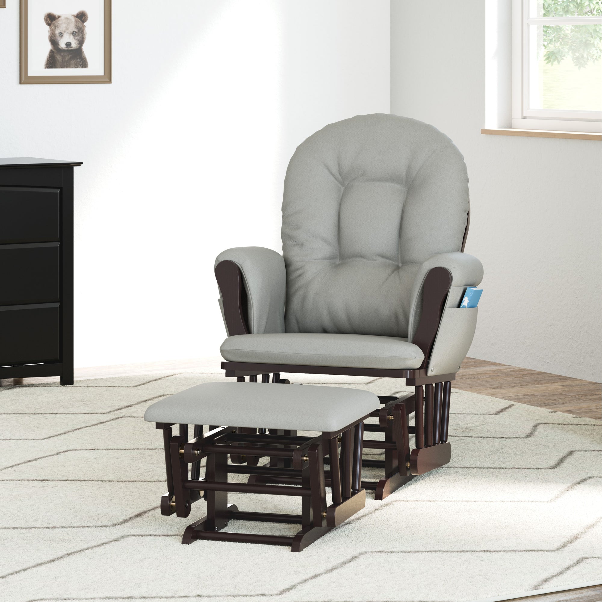 Storkcraft® Premium Hoop™ Glider and Ottoman