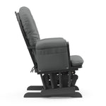 gray glider with gray cushions side view