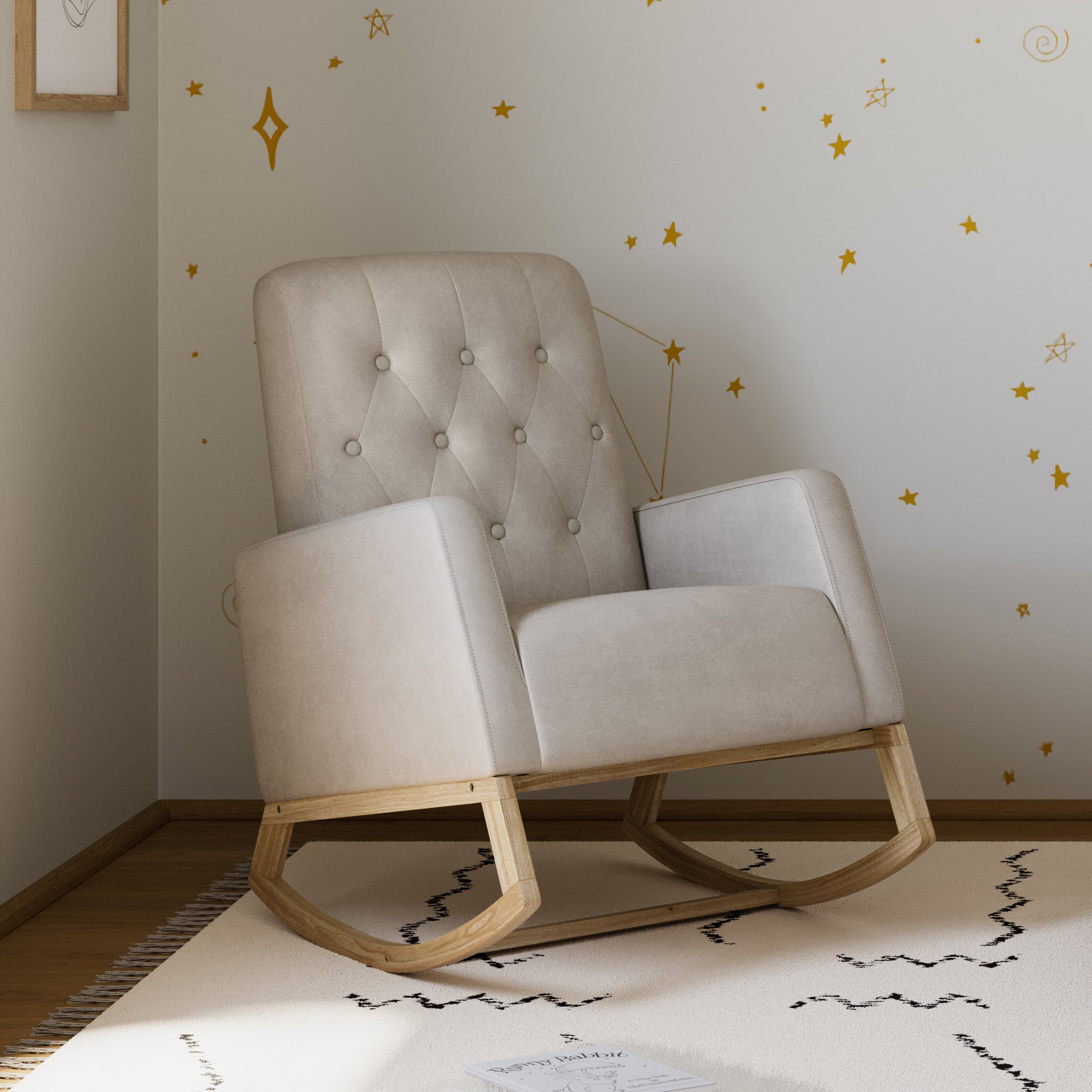 Storkcraft® Northern Lights® Upholstered Nursery Rocker.