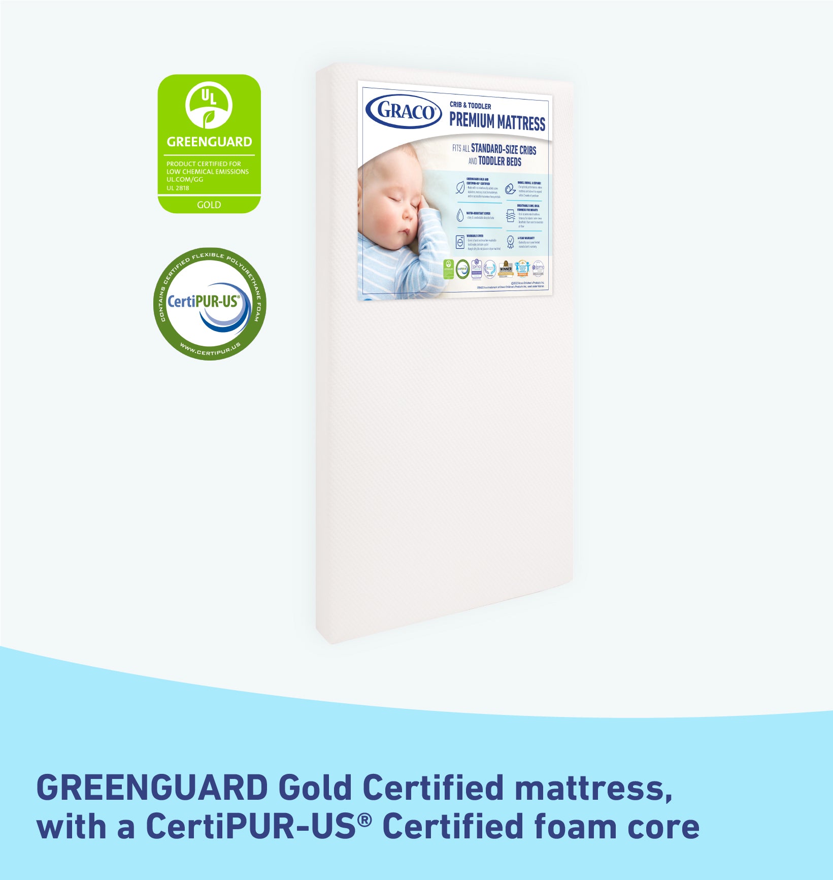 Graco® Premium Foam Crib and Toddler Mattress.