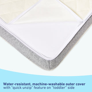 Water-resistant mattress cover graphic