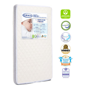 Baby Infant White Soft Crib Mattress Portable Memory Foam Toddlers Mattress  Pad