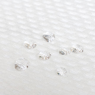 Close-up view of water-resistant baby mattress