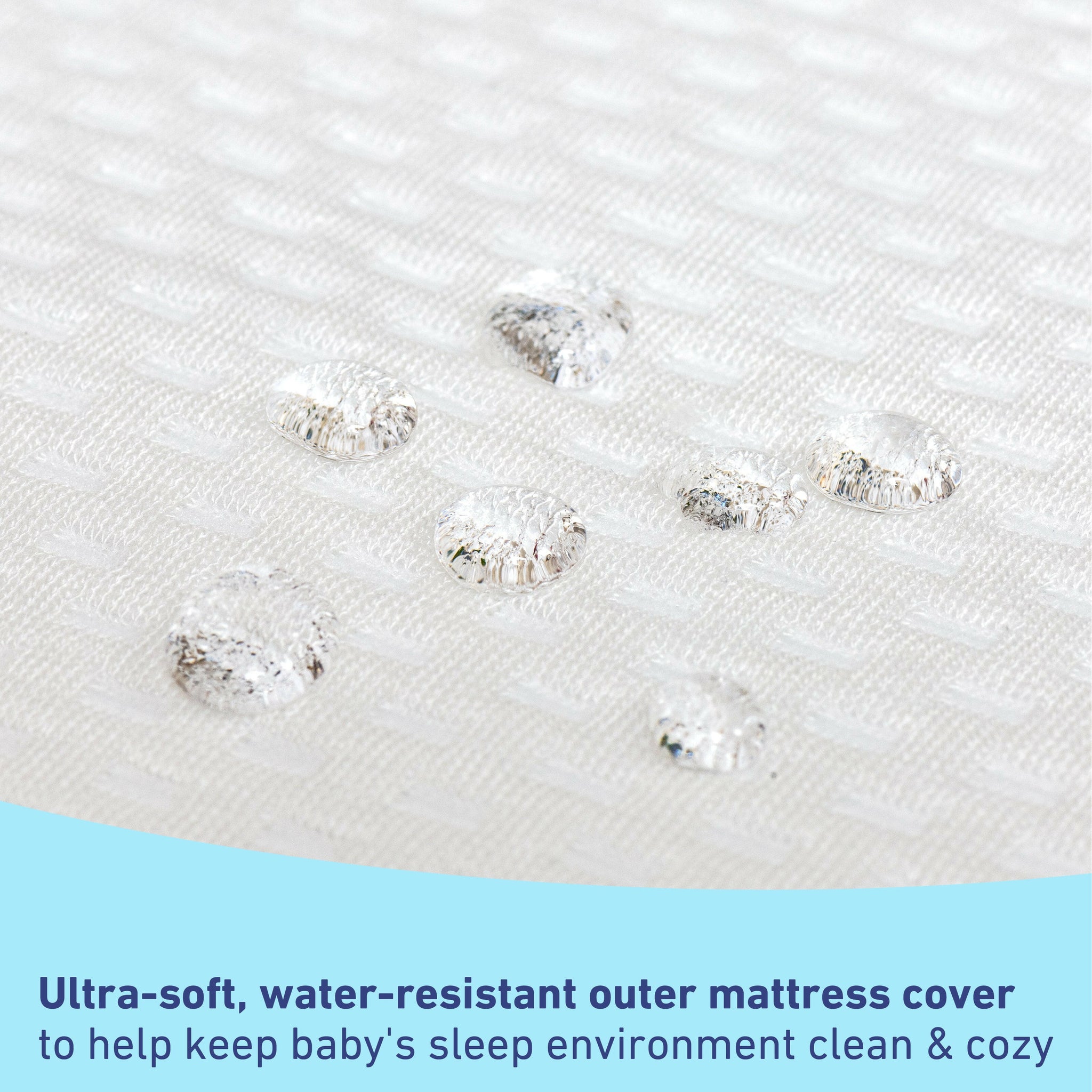 Water-resistant mattress cover graphic