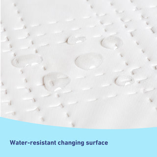 Close-up view of water-resistant changing surface