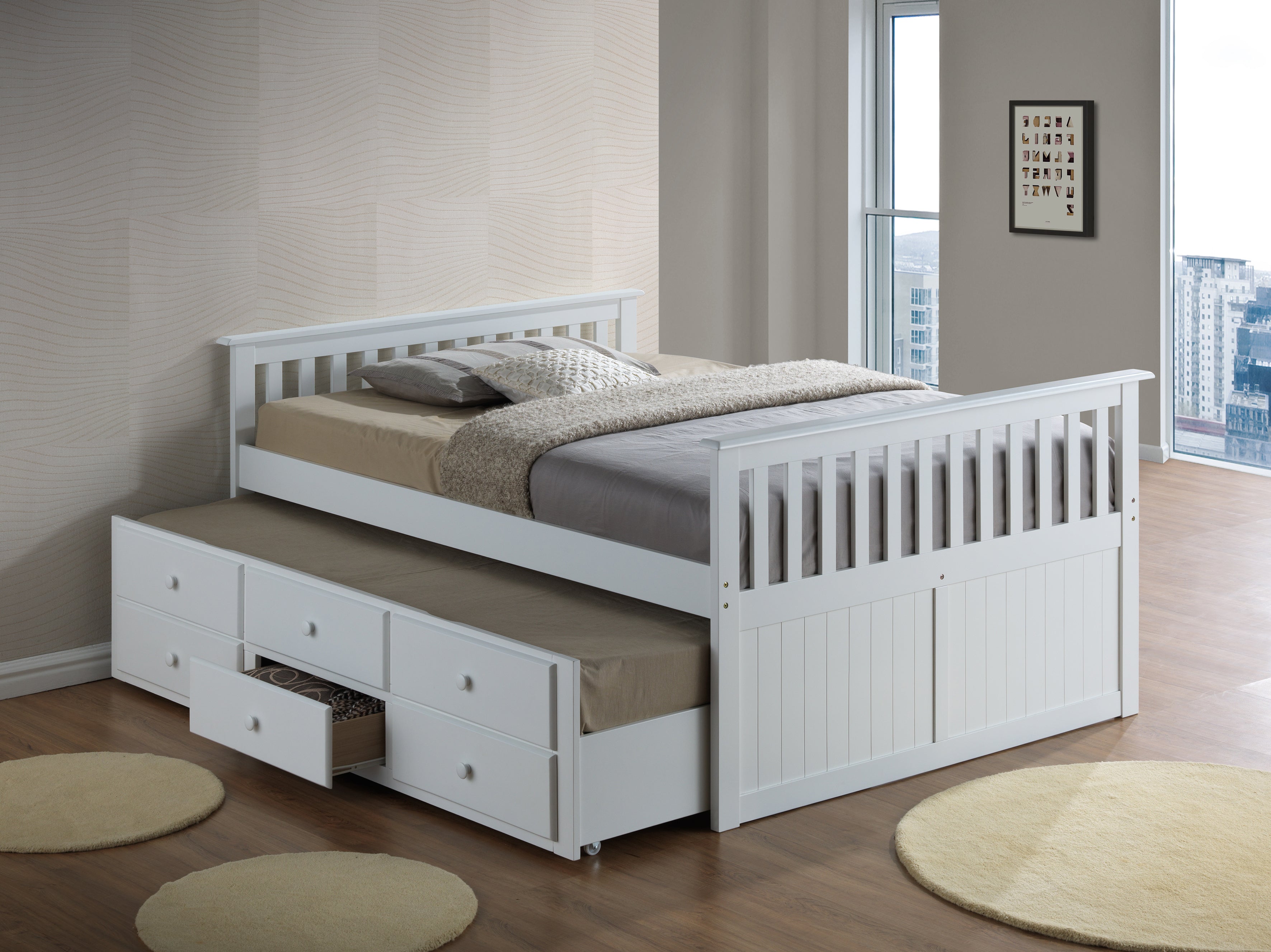 Storkcraft® Marco Island Full Captain's Bed with Trundle Bed.