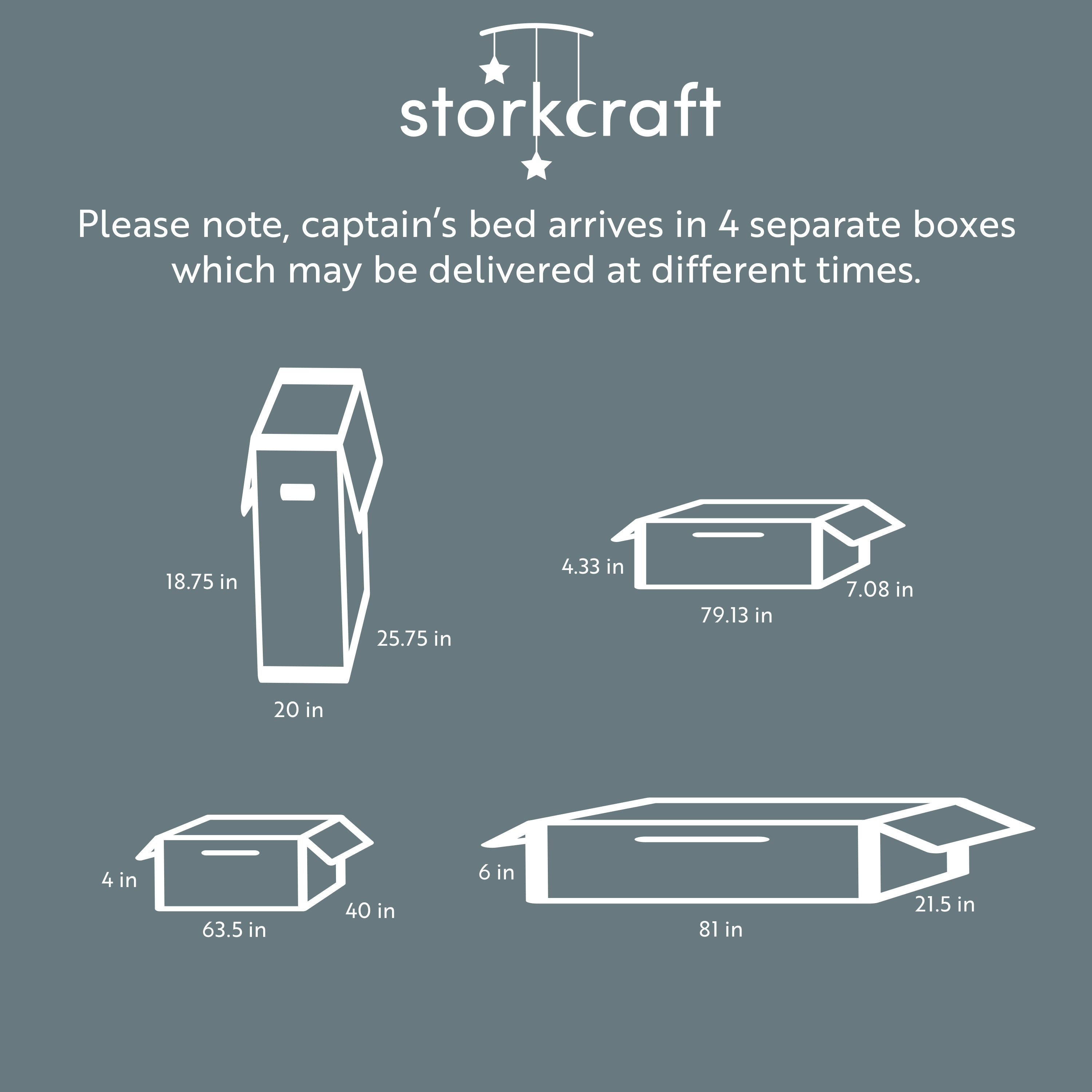 Storkcraft® Marco Island Full Captain's Bed with Trundle Bed.