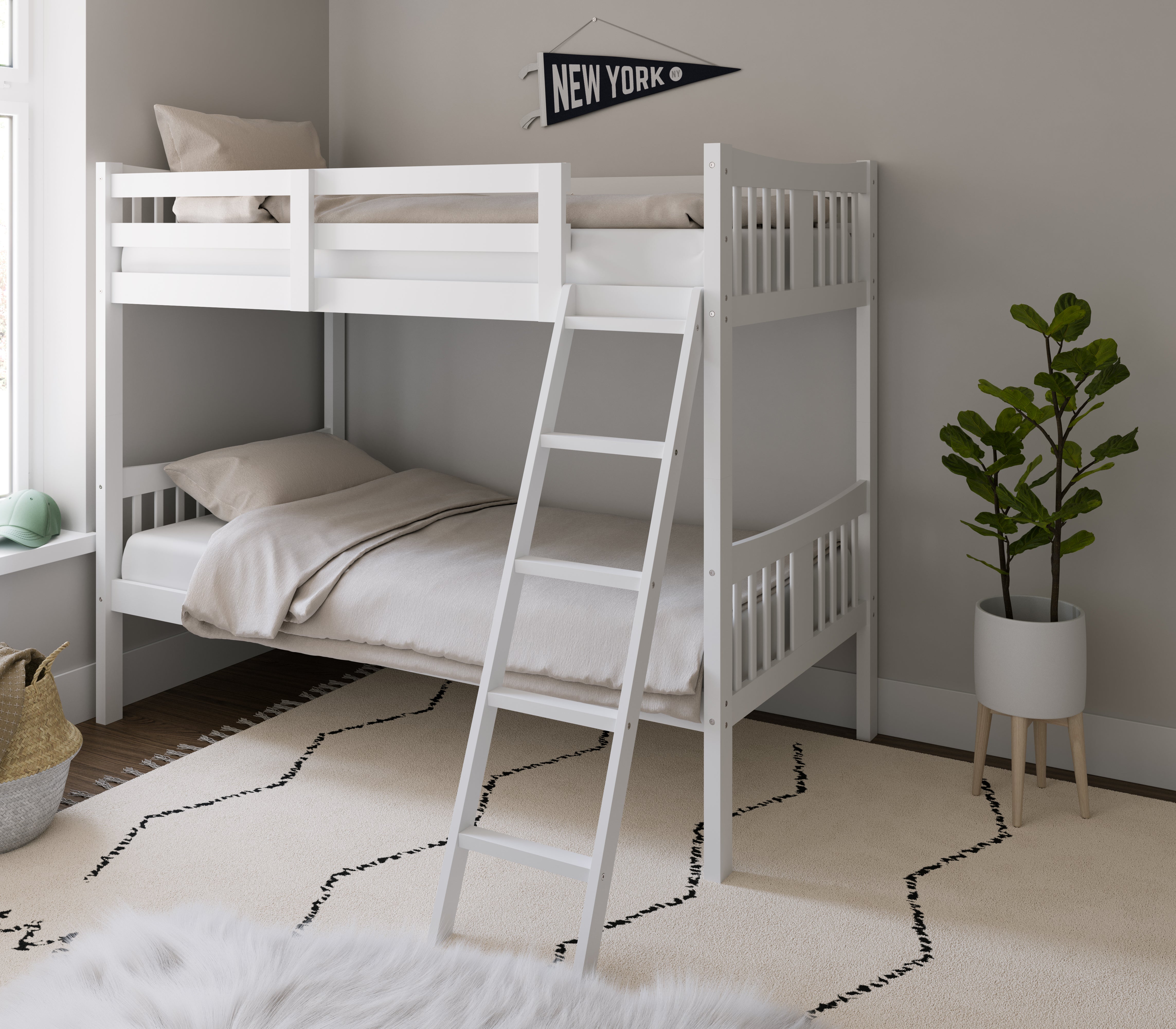 Storkcraft® Caribou Convertible Twin-over-Twin Bunk Bed.