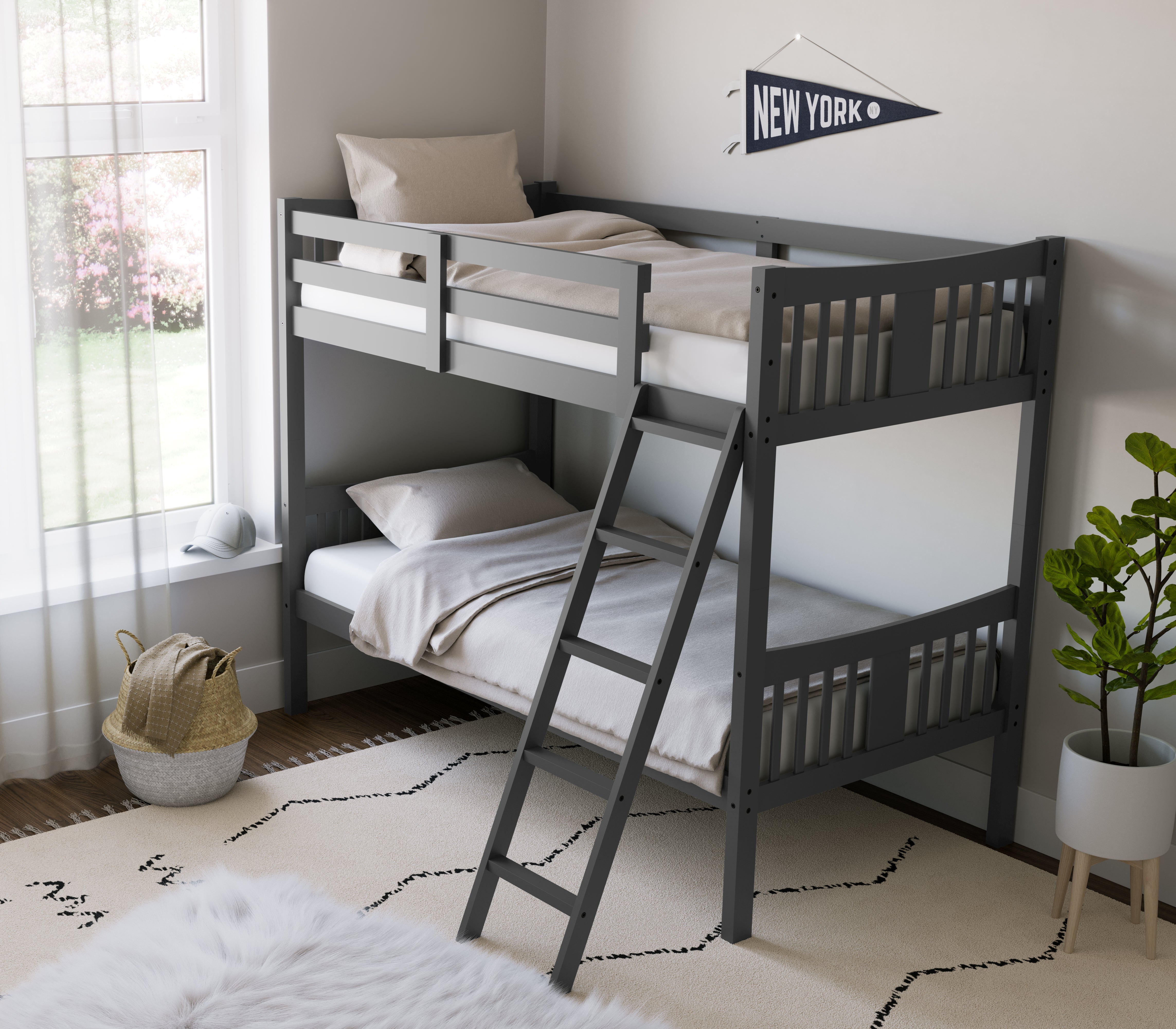 Storkcraft® Caribou Convertible Twin-over-Twin Bunk Bed.