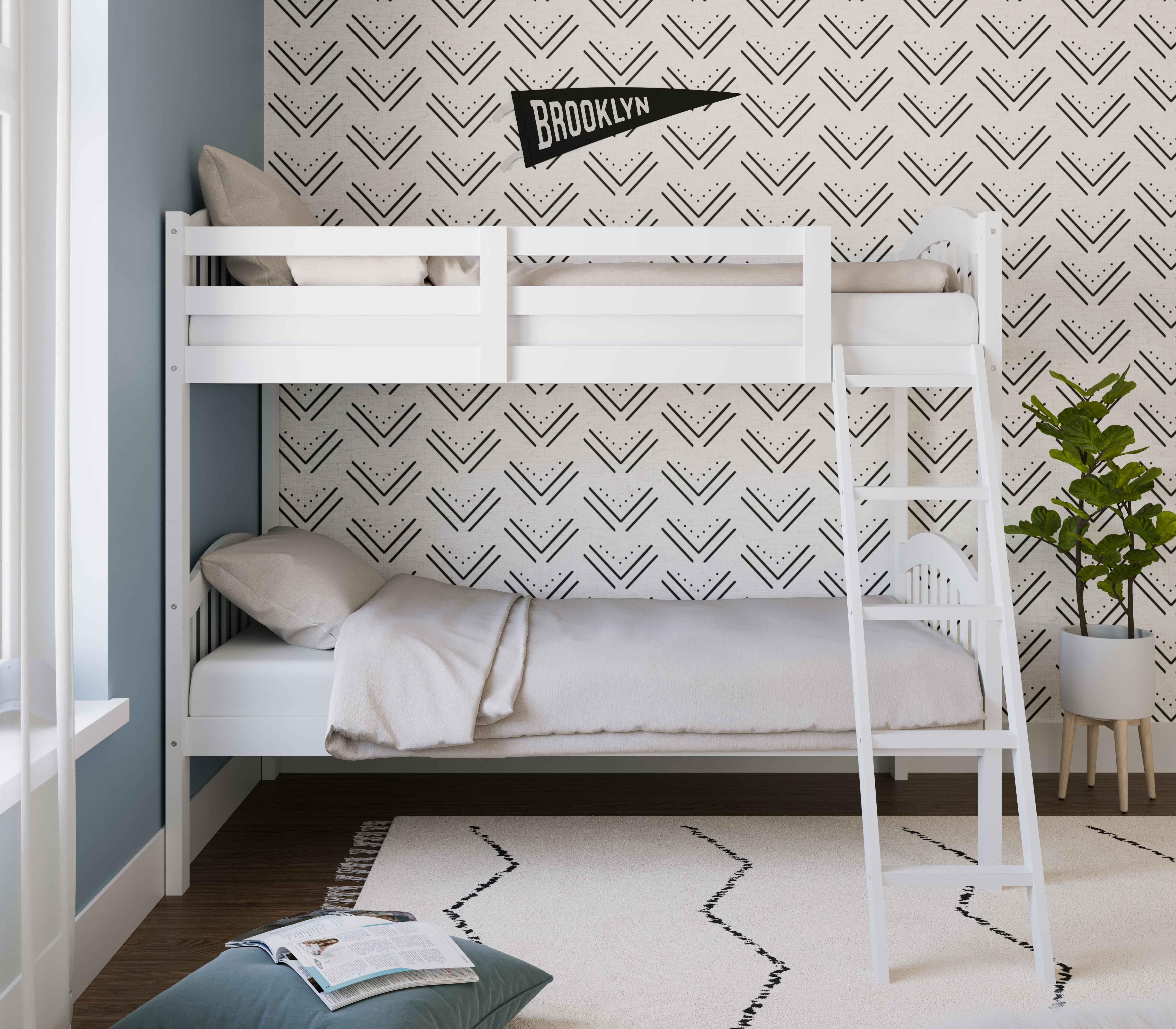 Storkcraft® Long Horn® Convertible Twin-over-Twin Bunk Bed.