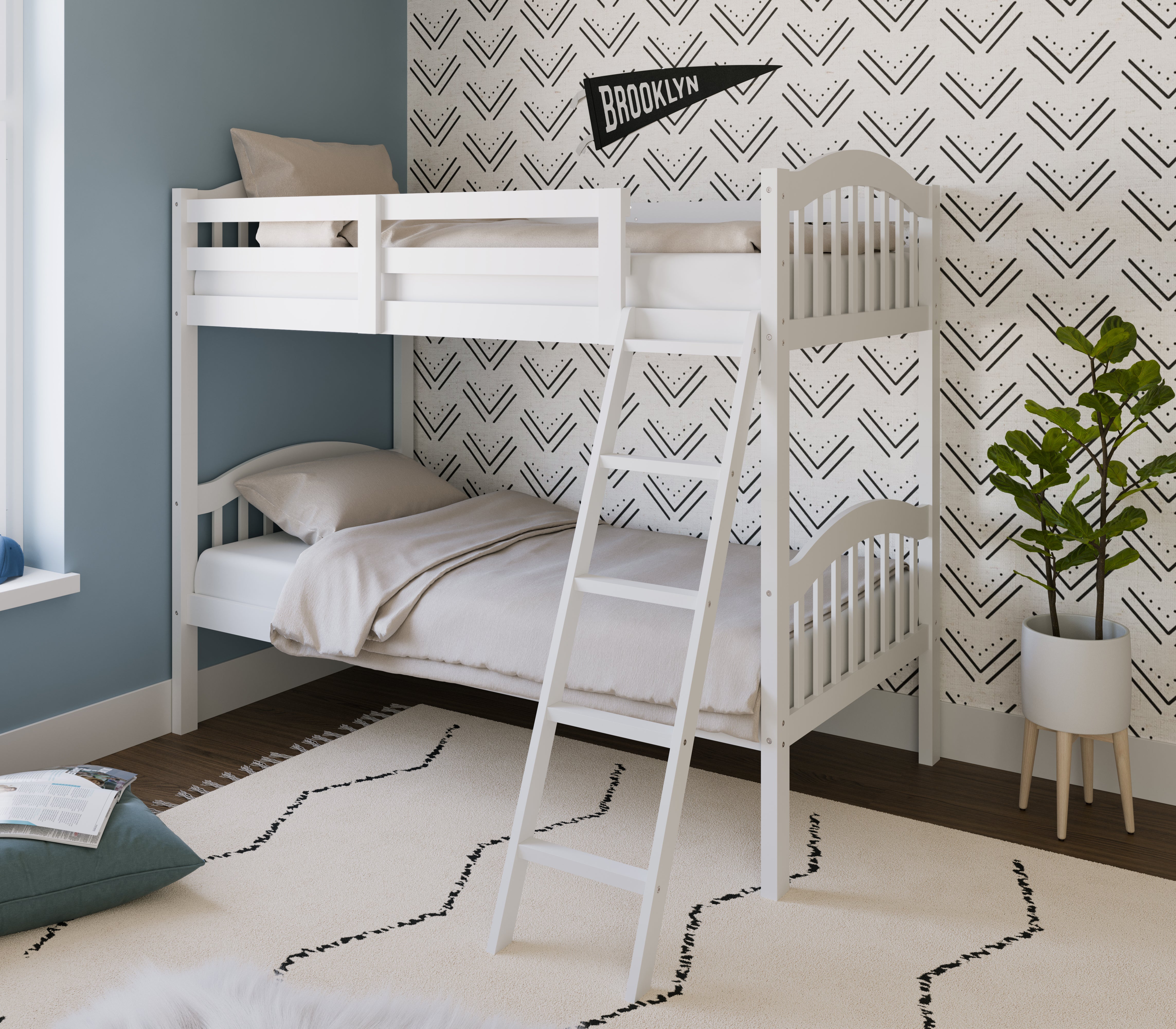 Storkcraft® Long Horn® Convertible Twin-over-Twin Bunk Bed.