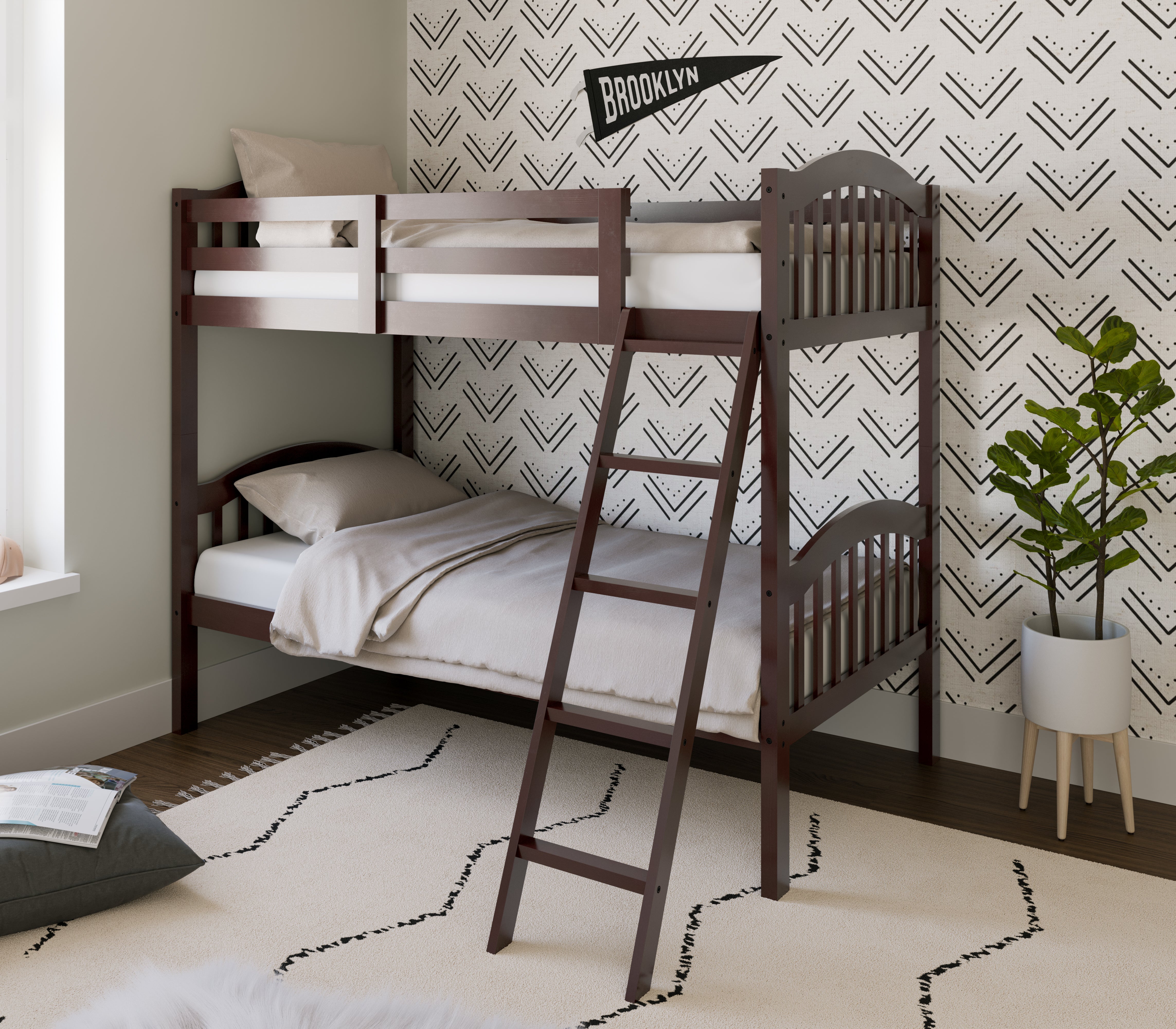 Storkcraft® Long Horn® Convertible Twin-over-Twin Bunk Bed.