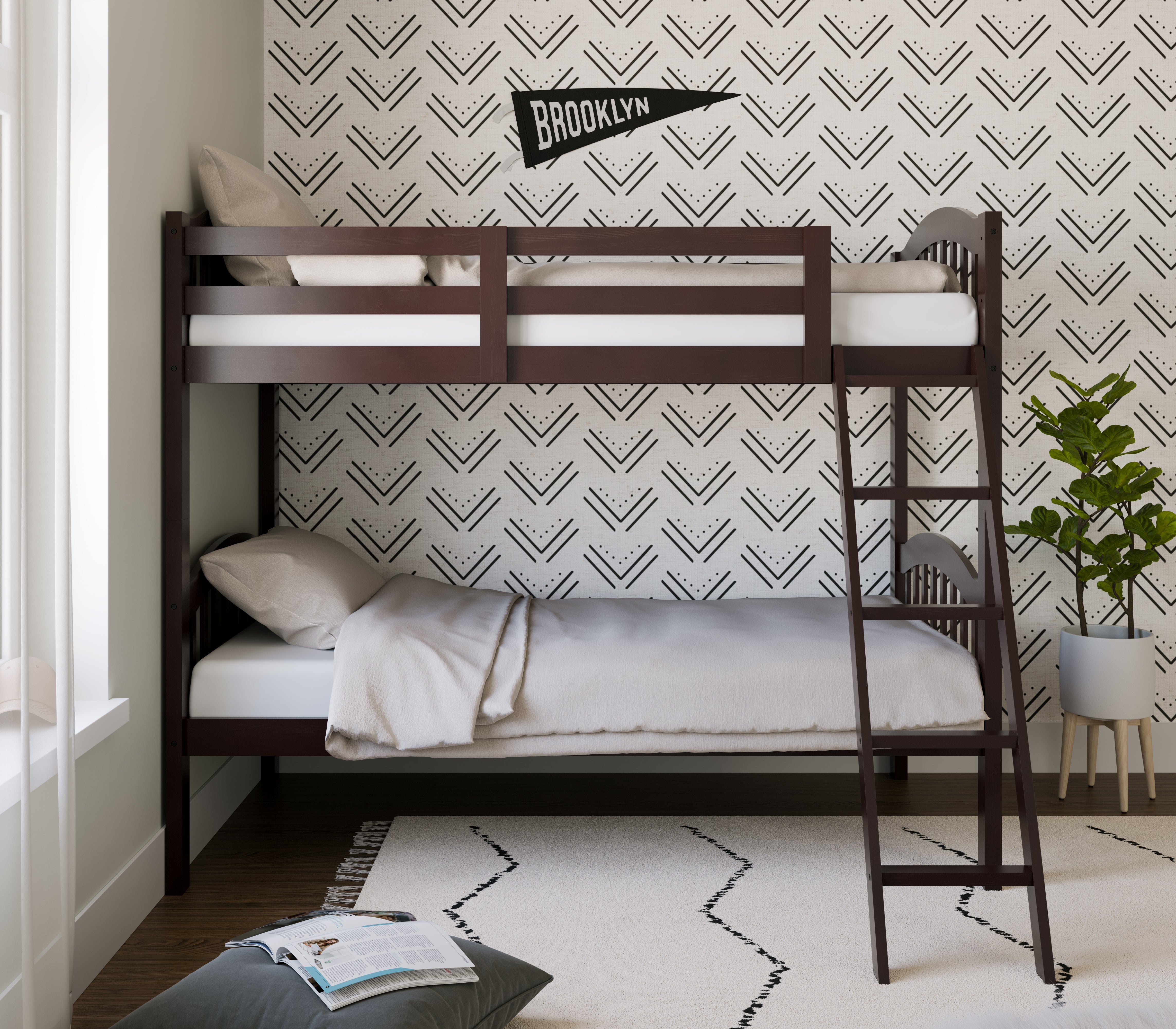 Storkcraft® Long Horn® Convertible Twin-over-Twin Bunk Bed.