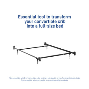 angled full-size bed metal conversion kit graphic