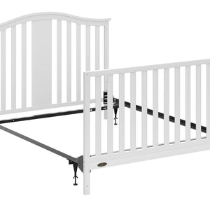 angled full-size bed metal conversion kit applied in full-size bed