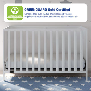 GREENGUARD Gold Certified white crib 
