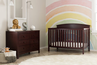 espresso 6 drawer dresser in nursery