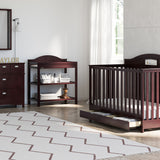 espresso crib with drawer in nursery