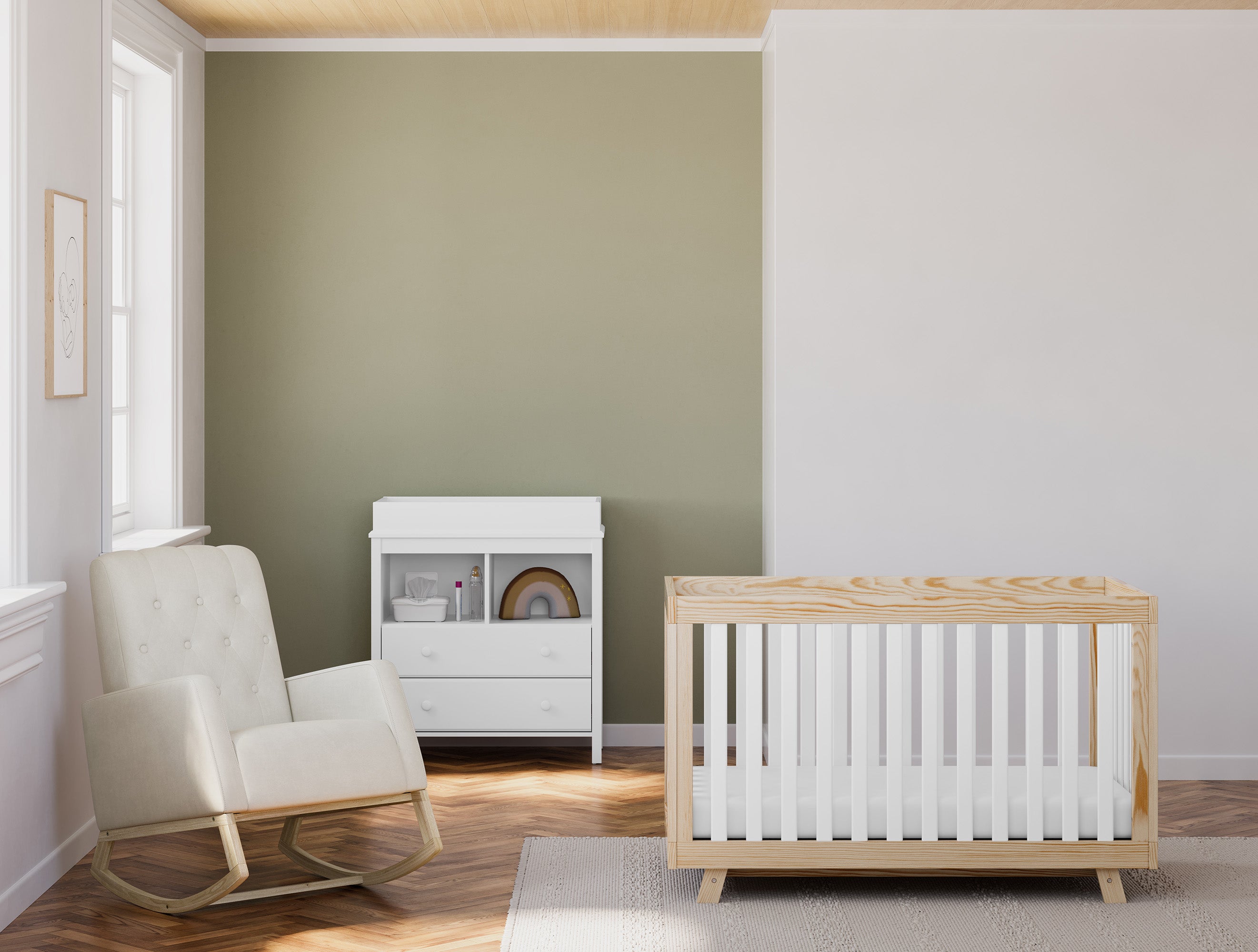 Storkcraft® Northern Lights® Upholstered Nursery Rocker.