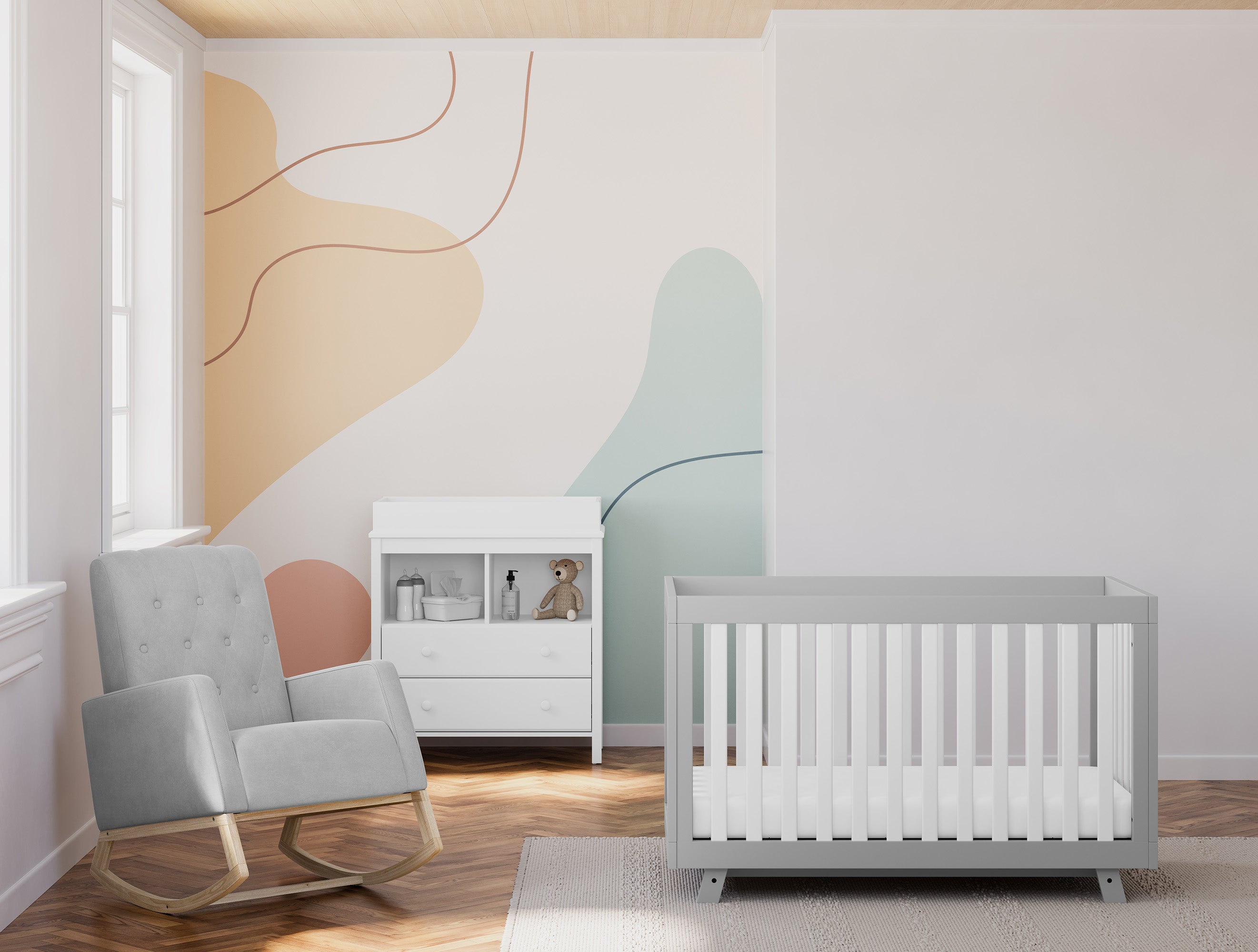 Storkcraft® Northern Lights® Upholstered Nursery Rocker.