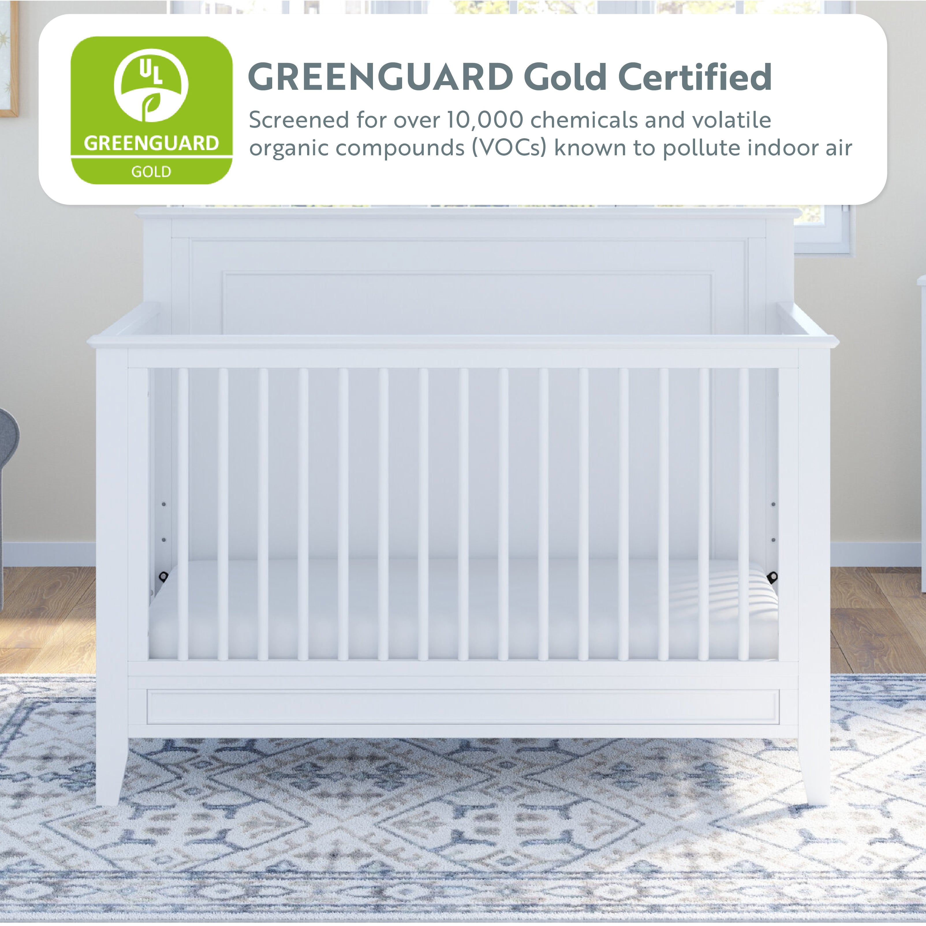 Storkcraft® Solstice 5-in-1 Convertible Crib.
