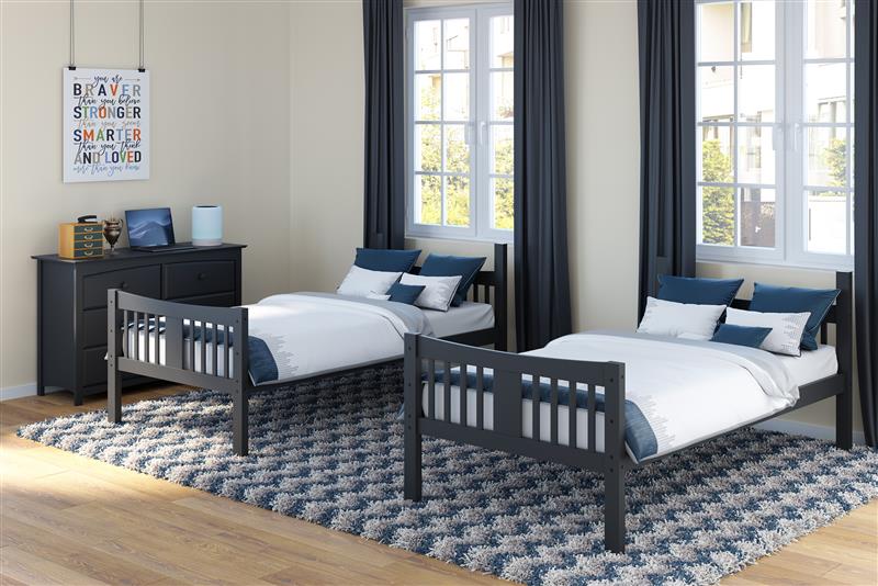 Storkcraft® Caribou Convertible Twin-over-Twin Bunk Bed.