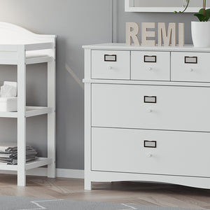 White 3 drawer chest in nursery