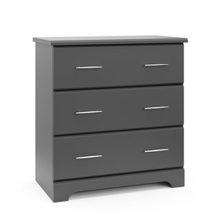 gray 3 drawer chest angled