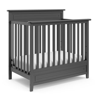 gray mini crib angled 