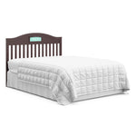 espresso crib with drawer in full-size bed with headboard conversion