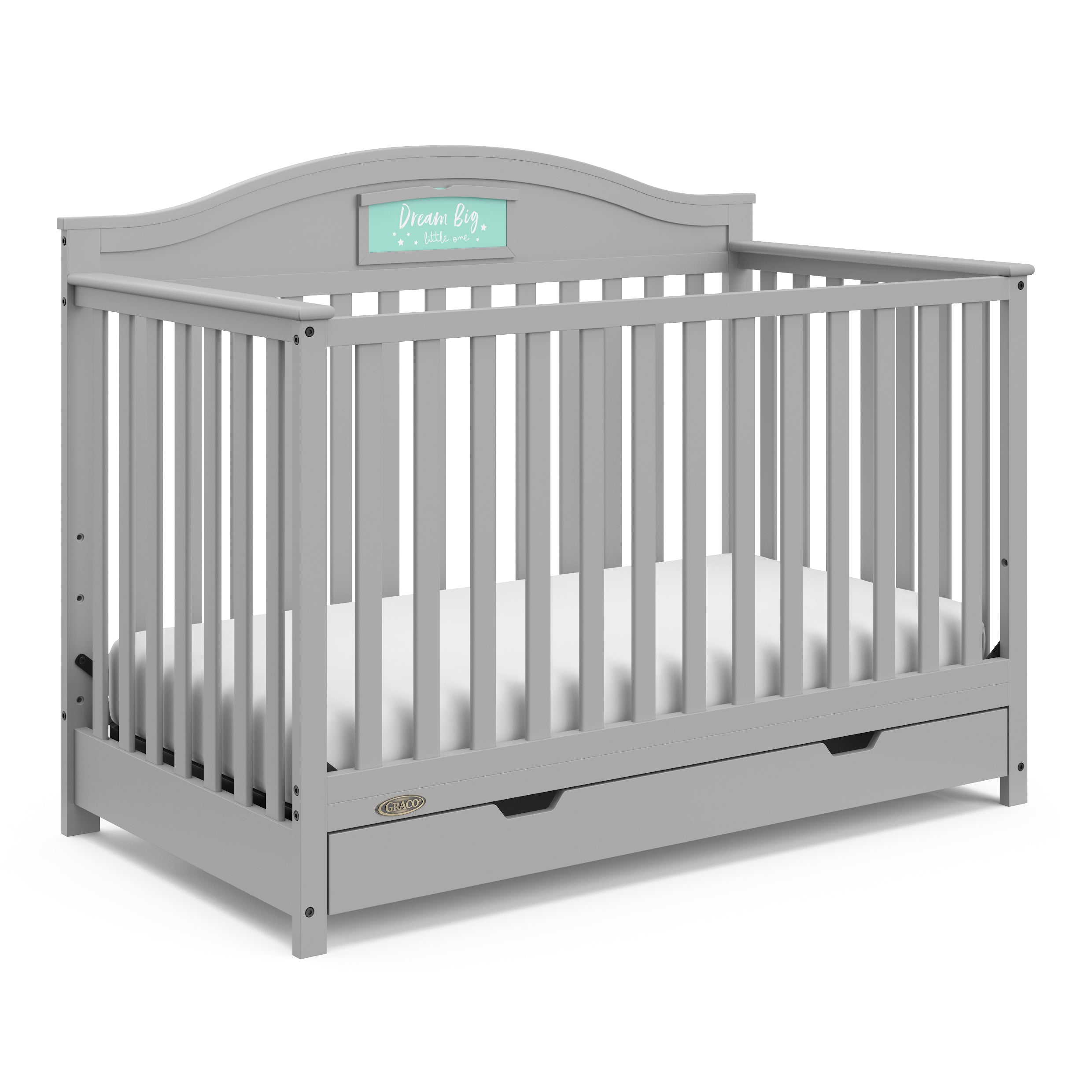 Graco® Story Customizable 5-in-1 Convertible Crib with Drawer.