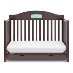 espresso crib with drawer in toddler bed conversion
